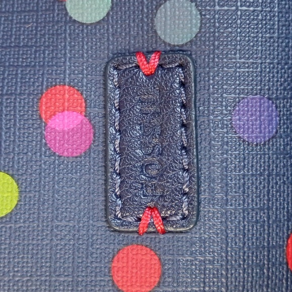 👜 Fossil Colorful Polka Dot Navy Crossbody Bag - Picture 2 of 7